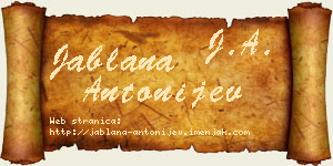Jablana Antonijev vizit kartica